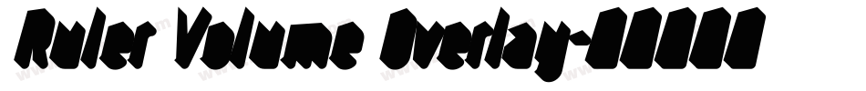 Ruler Volume Overlay字体转换